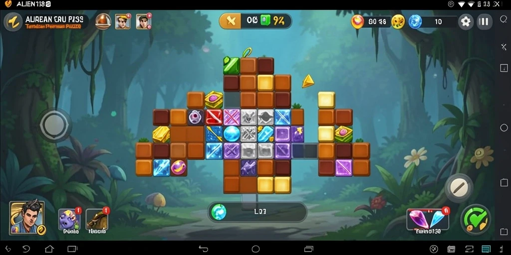 Tampilan gameplay ALIEN138 dengan tantangan puzzle yang seru.