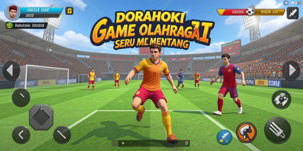Tangkapan layar DORAHOKI menampilkan momen seru dalam permainan olahraga.