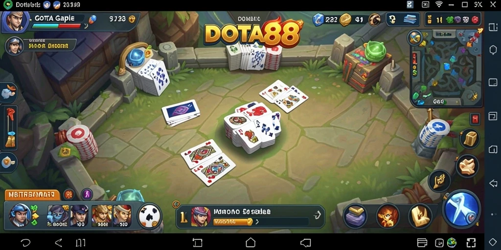 Tampilan gameplay seru DOTA88 dengan fitur Gaple.