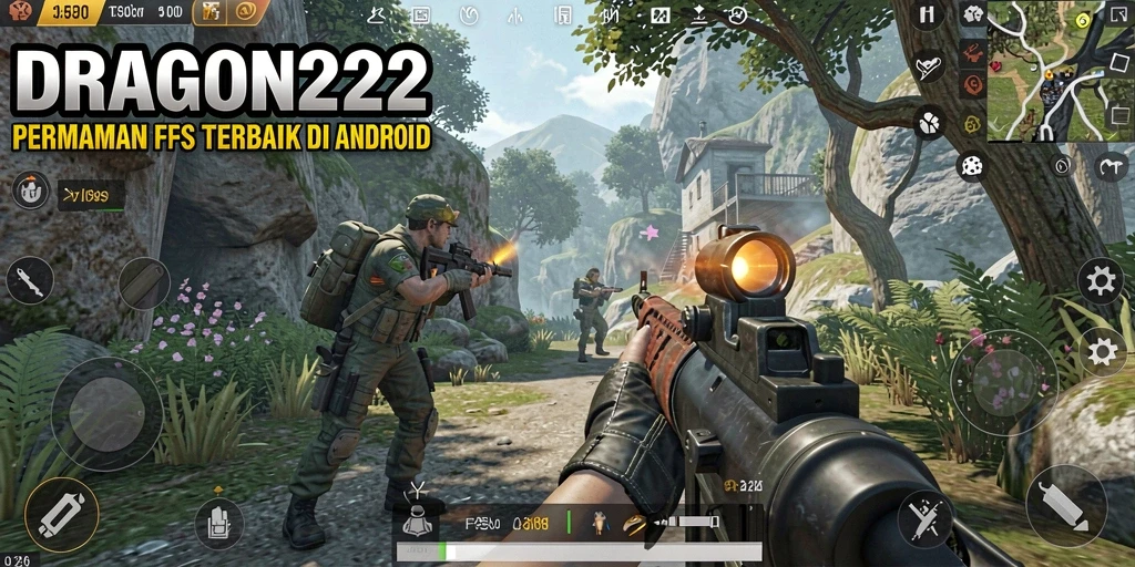 Screenshot menunjukkan aksi intens dalam game FPS.