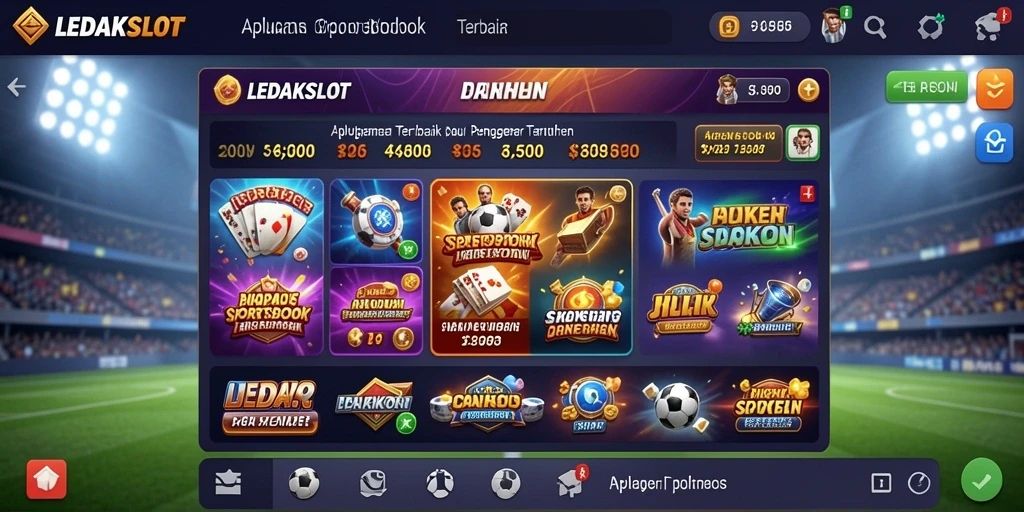 Tampilan gameplay menarik dengan berbagai pilihan taruhan olahraga.