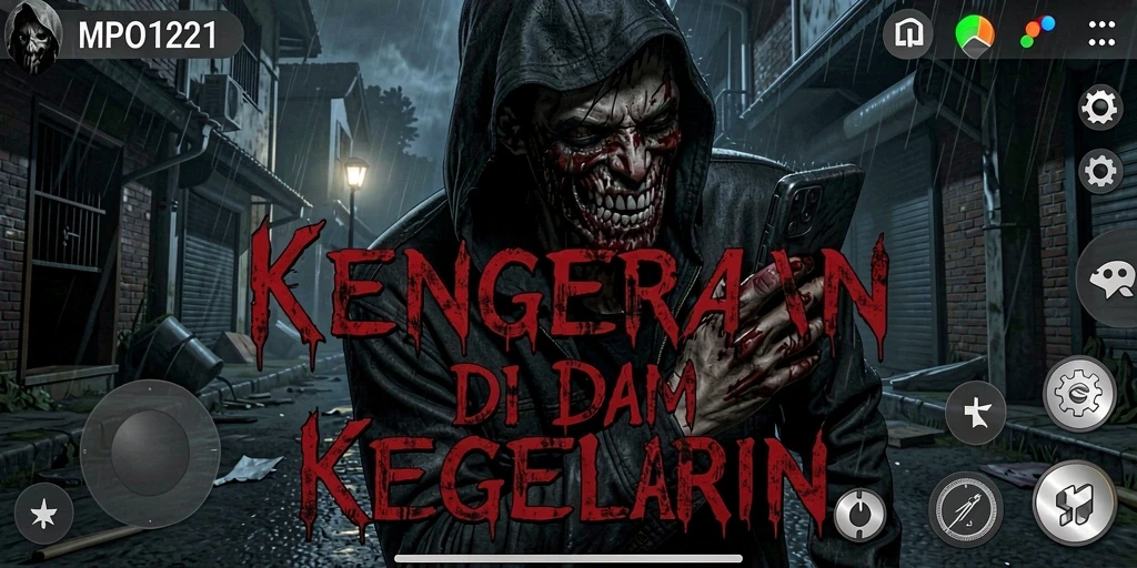 Screenshot MPO1221 menampilkan suasana mencekam dan gameplay menyeramkan.
