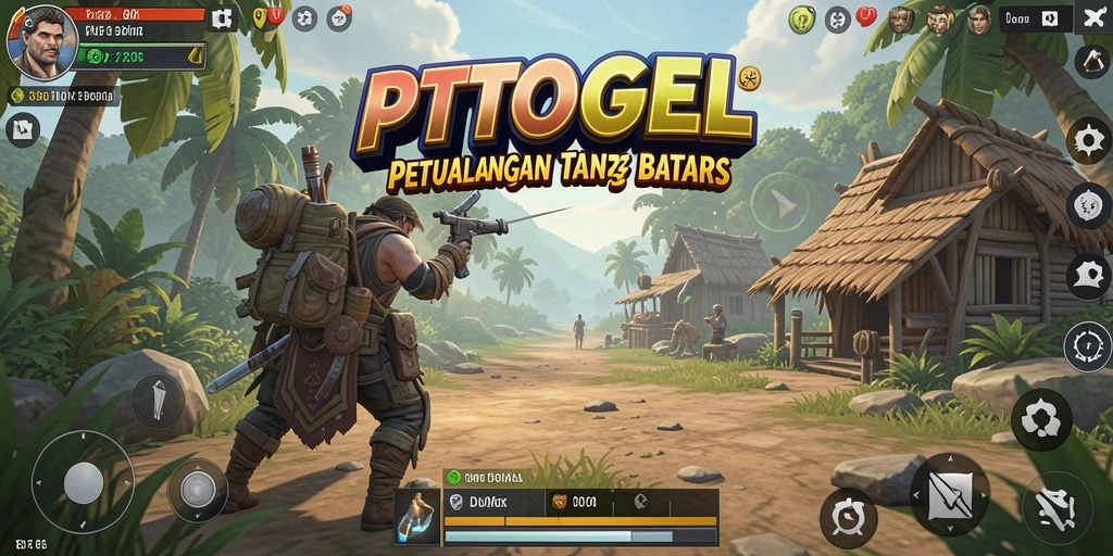 Screenshot gameplay PTTOGEL dalam dunia Open World yang luas.