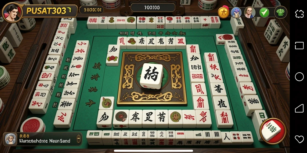 Screenshot gameplay PUSAT303 dengan tampilan ubin menarik.