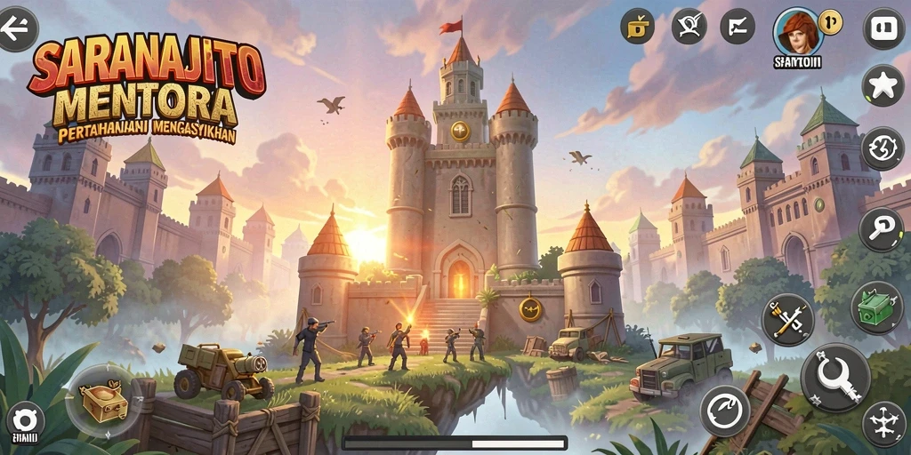 Gameplay menara pertahanan yang intens dan strategis.