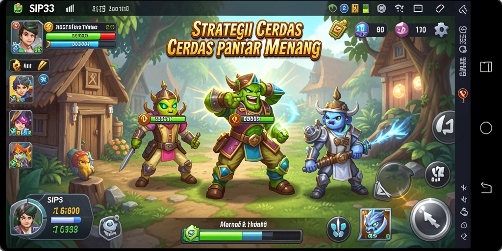 Screenshot menampilkan gameplay menarik SIP33 dalam pertempuran strategi.