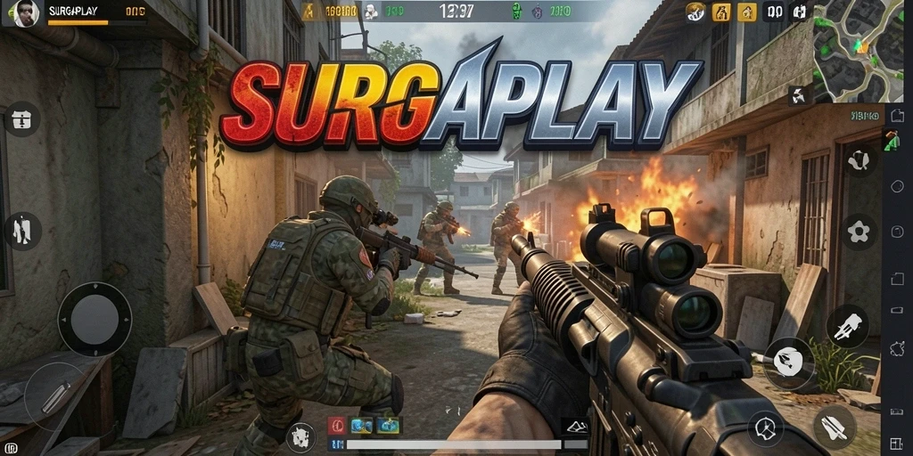 Tampilan gameplay SURGAPLAY yang menegangkan dan mendebarkan.